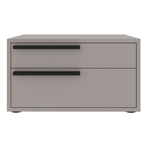 Casabianca Furniture Carter Wood Left Nightstand in Taupe Matte