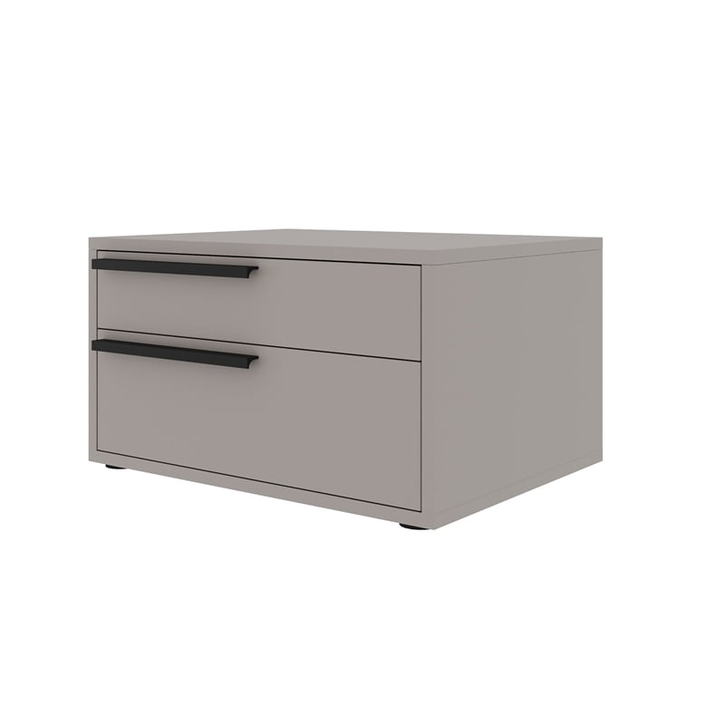 Casabianca Furniture Carter Wood Left Nightstand in Taupe Matte