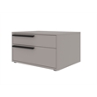 Casabianca Furniture Carter Wood Left Nightstand in Taupe Matte