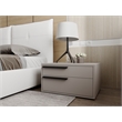 Casabianca Furniture Carter Wood Left Nightstand in Taupe Matte
