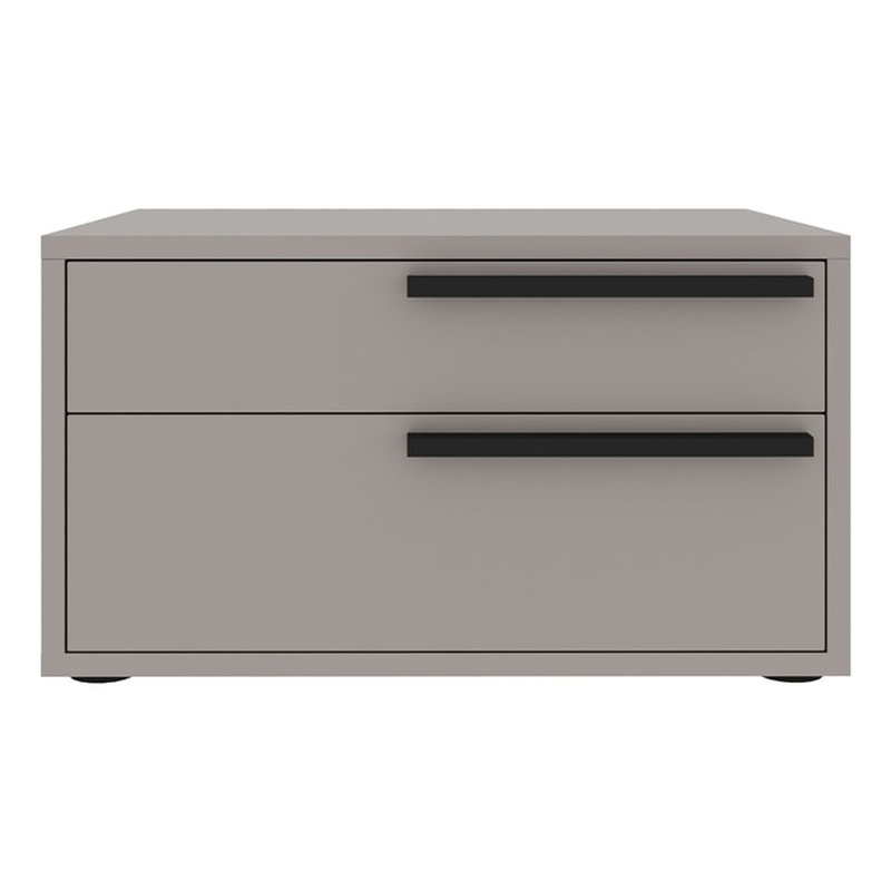 Casabianca Furniture Carter Wood Right Nightstand in Taupe Matte