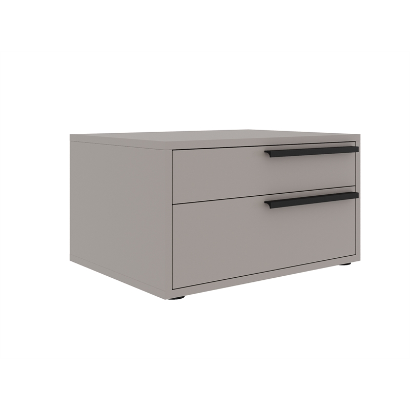Casabianca Furniture Carter Wood Right Nightstand in Taupe Matte