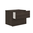 Casabianca Furniture Ayla Wood Nightstand in Dark Oak Melamine