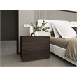 Casabianca Furniture Ayla Wood Nightstand in Dark Oak Melamine