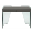Casabianca Furniture Archie Engineered Wood Office Desk in Gray High Gloss