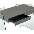Casabianca Furniture Archie Engineered Wood Office Desk in Gray High Gloss