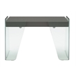 Casabianca Furniture Archie Engineered Wood Office Desk in Gray High Gloss