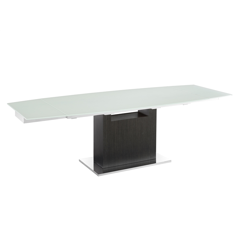 Casabianca Olivia Manual Dining Table with Gray Oak Base and White Top