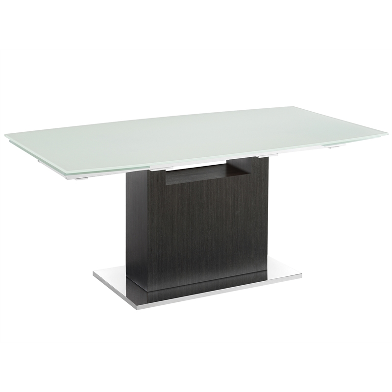 Casabianca Olivia Manual Dining Table with Gray Oak Base and White Top
