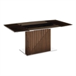 Casabianca Moon Manual Dining Table with Walnut Base and Smoked Top