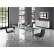 Casabianca Home Loft Set of 2 Polyurethane Leather Dining Chairs - Gray