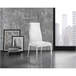 Casabianca Home Firenze Set of 2 Polyurethane Leather Dining Chairs - White