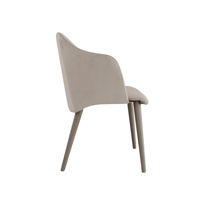 Casabianca Home Monroe Set of 2 Velvet Fabric Dining Chairs - Gray