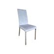 Casabianca Home Loto  Dining Chair in Light Gray Velvet Fabric (Set Of 2)