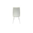Casabianca Home Mia Dining Chair in White Leather & Cotton