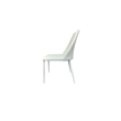 Casabianca Home Mia Dining Chair in White Leather & Cotton