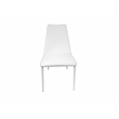Casabianca Home Mia Dining Chair in White Leather & Cotton