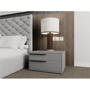 Casabianca Home Carter Left Nightstand in Gray Matte