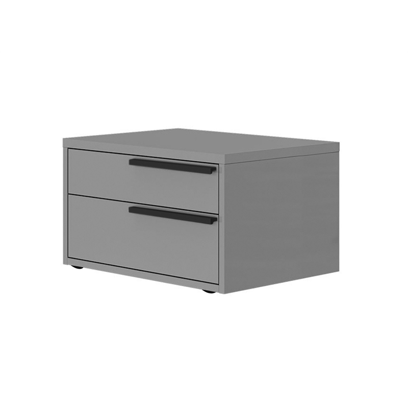 Casabianca Home Carter Right Nightstand in Gray Matte