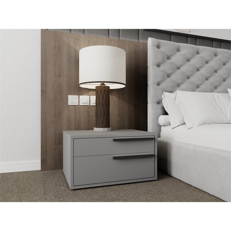Casabianca Home Carter Right Nightstand in Gray Matte
