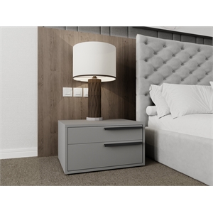 Casabianca Home Carter Right Nightstand in Gray Matte
