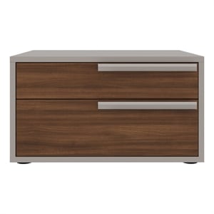 Casabianca Home Carter Right Nightstand in Walnut-Taupe Matte