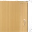 Hodedah 4 Door Kitchen Pantry with 4 Shelves 5 Compartments in Beige Wood