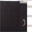 Hodedah 4 Door Kitchen Pantry 4 Shelves 5 Compartments in Chocolate-Grey Wood