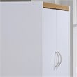 Hodedah 4 Door Kitchen Pantry with 4 Shelves 5 Compartments in White Wood