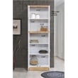Hodedah 4 Door Kitchen Pantry with 4 Shelves 5 Compartments in White Wood