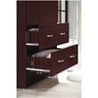 Hodedah 2 Door Armoire with 2 Drawers and Clothing Rod in Mahogany Wood
