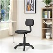 Hodedah Armless Adjustable Height Swivelling Task Chair in Black Fabric