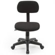 Hodedah Armless Adjustable Height Swivelling Task Chair in Black Fabric