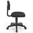 Hodedah Armless Adjustable Height Swivelling Task Chair in Black Fabric