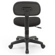 Hodedah Armless Adjustable Height Swivelling Task Chair in Black Fabric