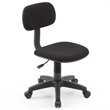 Hodedah Armless Adjustable Height Swivelling Task Chair in Black Fabric
