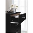 Hodedah Five Drawer Contemporary Wooden Chest in Black Finish