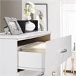 Hodedah Five Drawer Contemporary Wooden Chest in White Finish