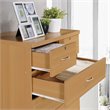 Hodedah 7 Drawer Chest with Locks on 2 Top Drawers in Beige Wood