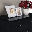 Hodedah 7 Drawer Chest with Locks on 2 Top Drawers in Black Wood