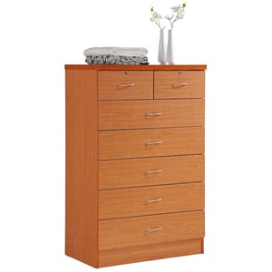 hodedah 7 drawer chest with 2 top lock drawers