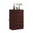 Hodedah 7 Drawer Chest with Locks on 2 Top Drawers in Mahogany Wood