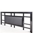 Hodedah Complete Metal Queen-Size Bed with Headboard-Footboard in Black Finish