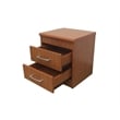 Hodedah Two Drawer Contemporary Wooden Nightstand in Cherry Finish