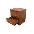 Hodedah Two Drawer Contemporary Wooden Nightstand in Cherry Finish