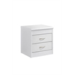 Hodedah Two Drawer Contemporary Wooden Nightstand in White Finish