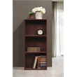 Hodedah Three Shelf Versatil Wooden Bookcase in Mahogany Finish