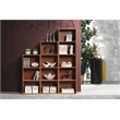 Hodedah Four Shelf Multi-Purpose Wooden Bookcase in Cherry Finish