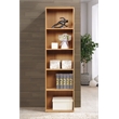 Hodedah Five Shelf Multi-Purpose Wooden Bookcase in Beige Finish