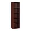Hodedah Five Shelf Multi-Purpose Wooden Bookcase in Mahogany Finish